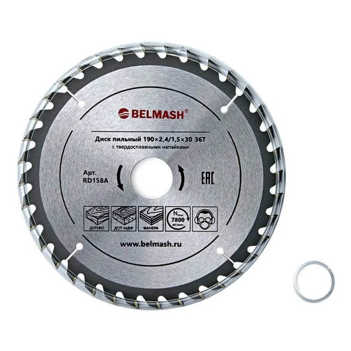 Диск пильный по дереву БЕЛМАШ 190×30х24Т (RD161A)