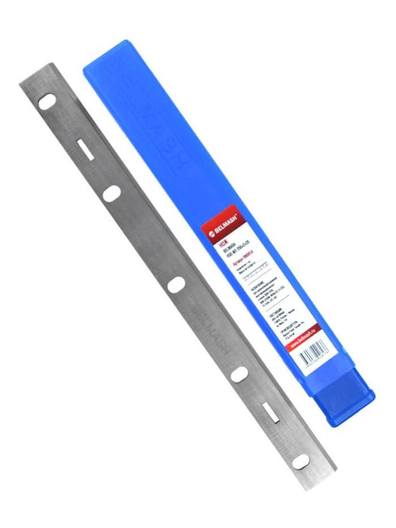 Нож для станка 250x2х20 мм БЕЛМАШ HSS W2, 1-но сторонний, прямой, для СДМ-2200, SDM-2200M, MOGILEV 2.4 ECO, TD-2500, CPL-250 (RN091A)