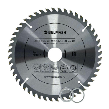 Диск пильный по дереву БЕЛМАШ 190х30х48Т (RD105A)