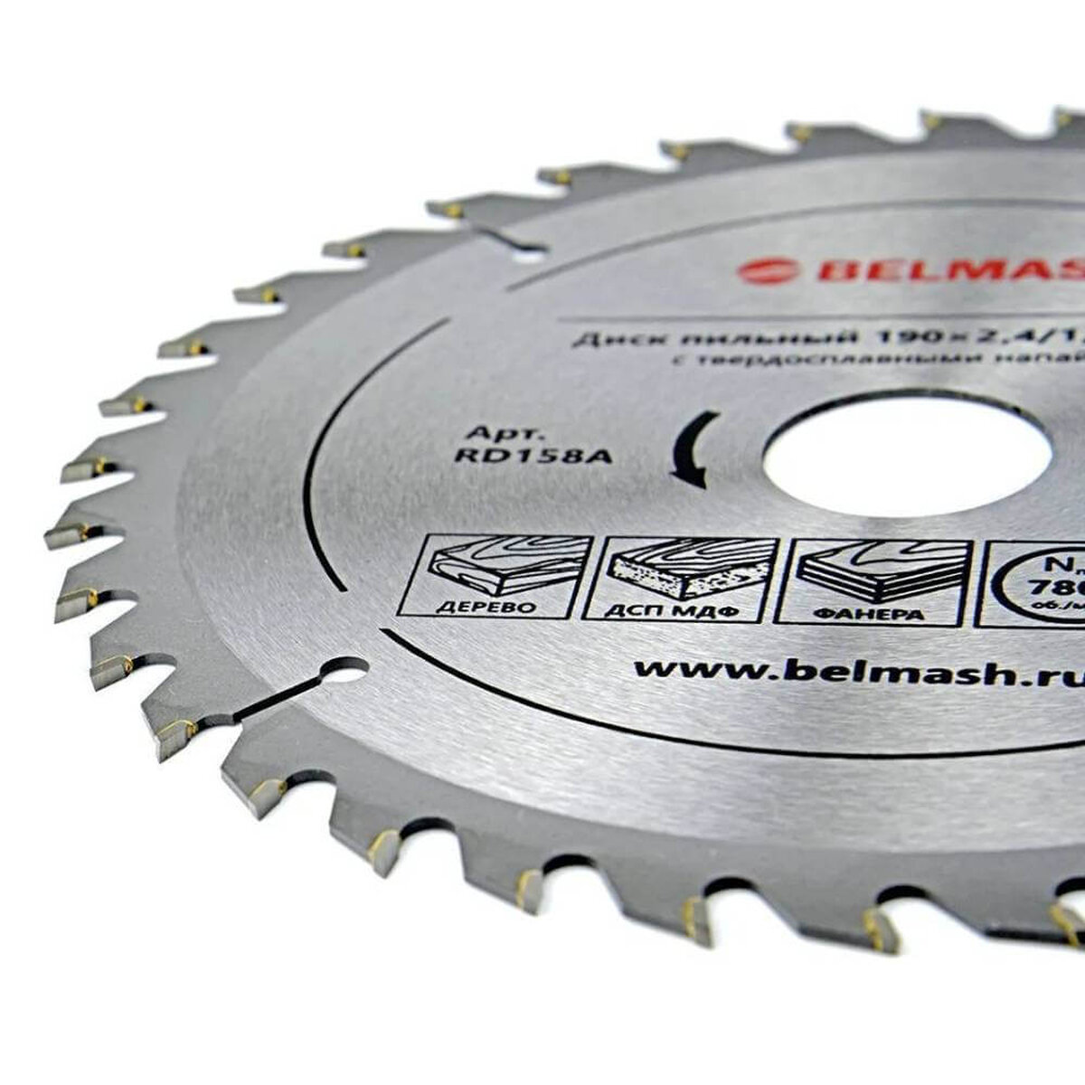 Диск пильный по дереву БЕЛМАШ 190×30х36Т (RD158A)